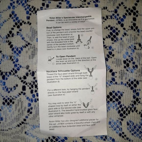 Nolan Miller "Spectacular InterChangeAble Pendant" Necklace With Three Looks - Picture 10 of 14